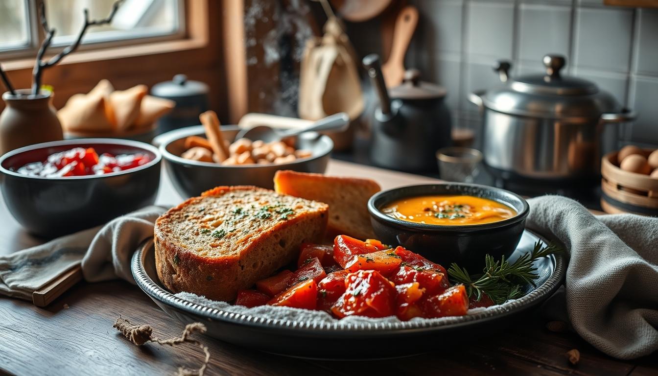 Freshly baked homemade cake in a kitchen setting